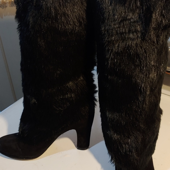 DesignSam edelman Womens mink fur boots size 8 m - Picture 6 of 7